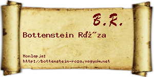 Bottenstein Róza névjegykártya